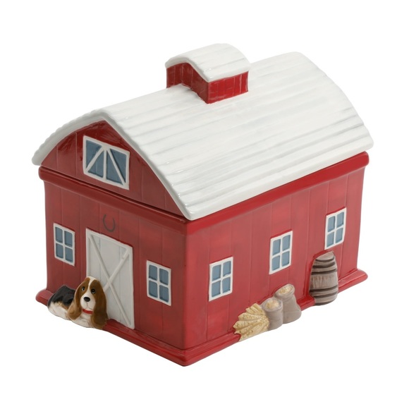 Pioneer Woman Red Barn Cookie Jar NEW - Picture 3 of 5